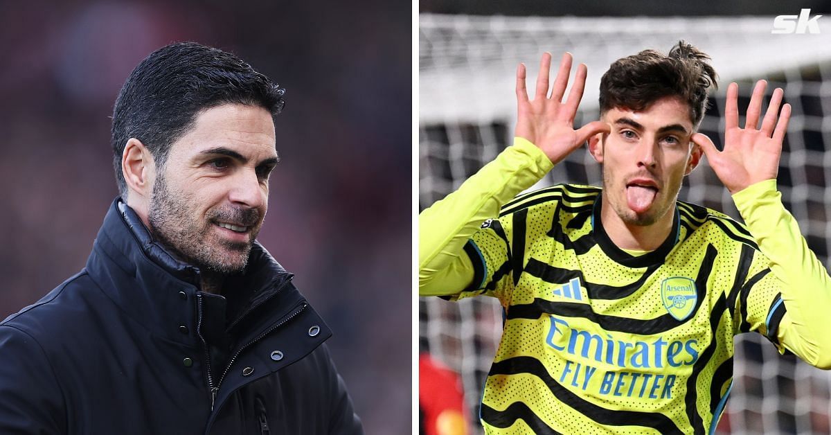 Mikel Arteta (left) and Kai Havertz (right)