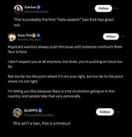 Netizens react to the streamer's Kick ban (Image via X)