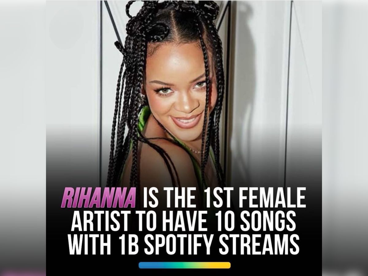 Rihanna hits I Billion streams on Spotify (Image via Instagram/ badgalriri)