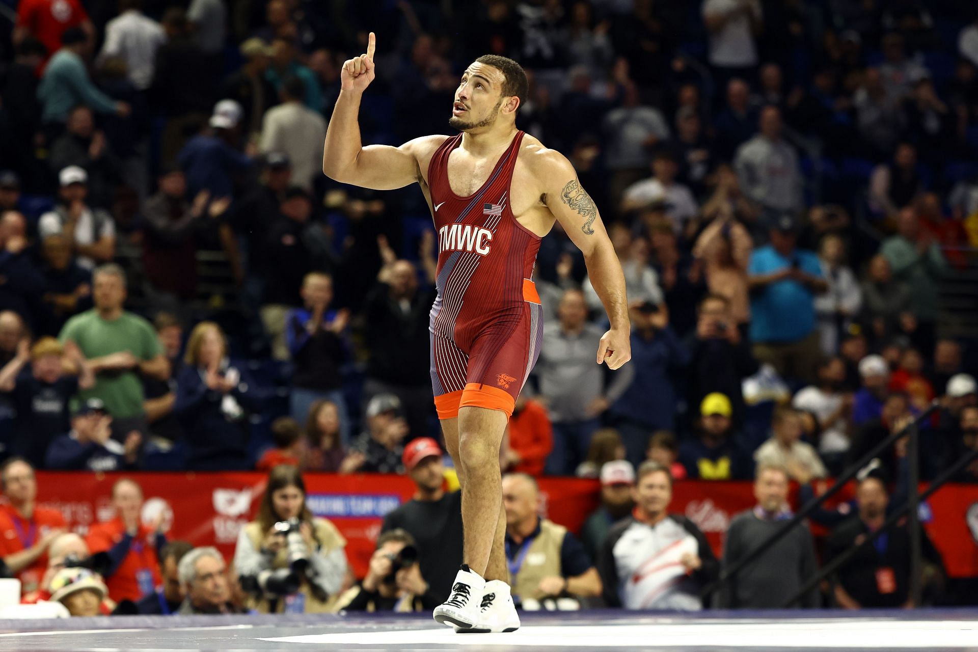 Aaron Brooks after winning his bout against Zahid Valencia [Image Source: Getty]