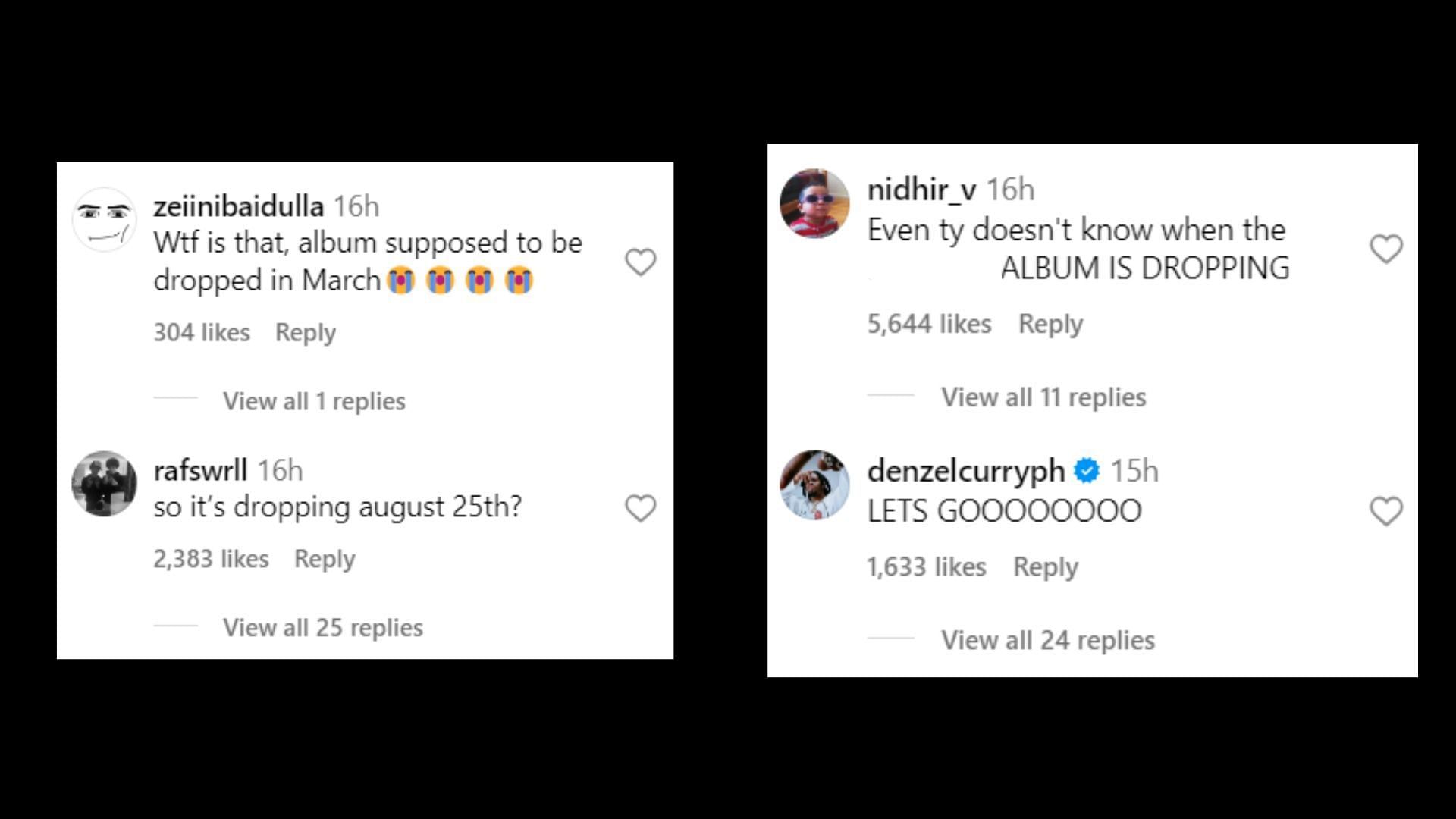 Users share their reactions (Images via Instagram/@tydollasign)