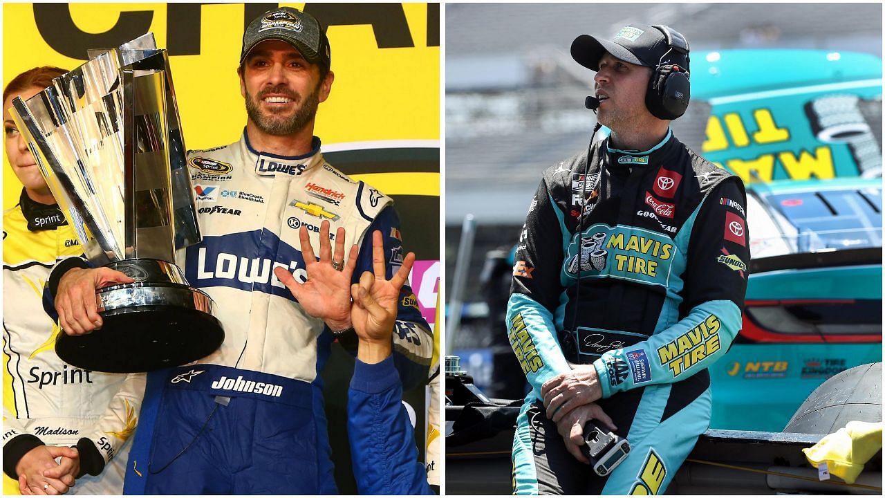 Jimmie Johnson (L), Denny Hamlin (R), Getty