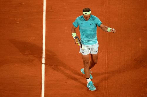 The Spaniard in action at the French Open