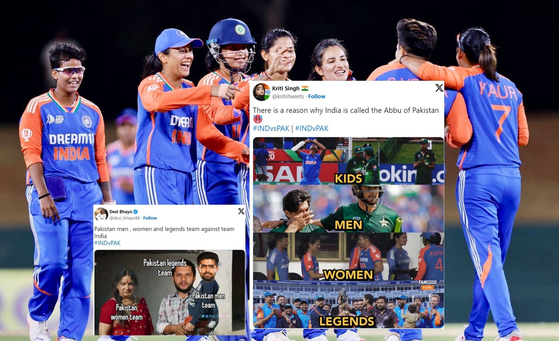 Fans share memes after India