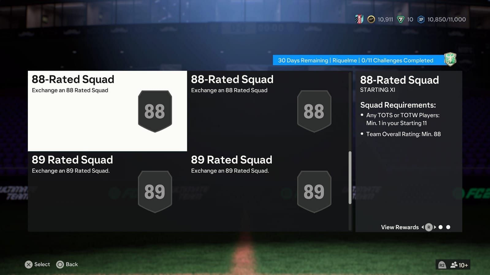 The SBC has 11 segments (Image via EA Sports)