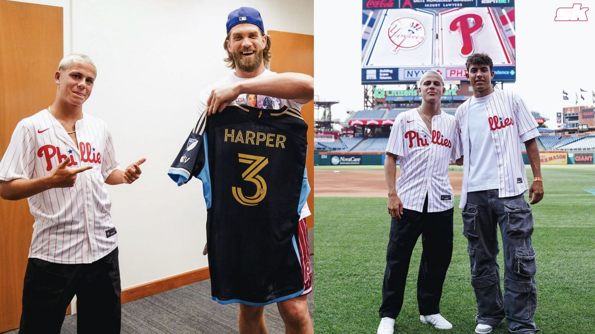 Bryce Harper engages in heart-to-heart chat with 14-year-old soccer prodigy Cavan Sullivan (Image source - Philadelphia Union IG)