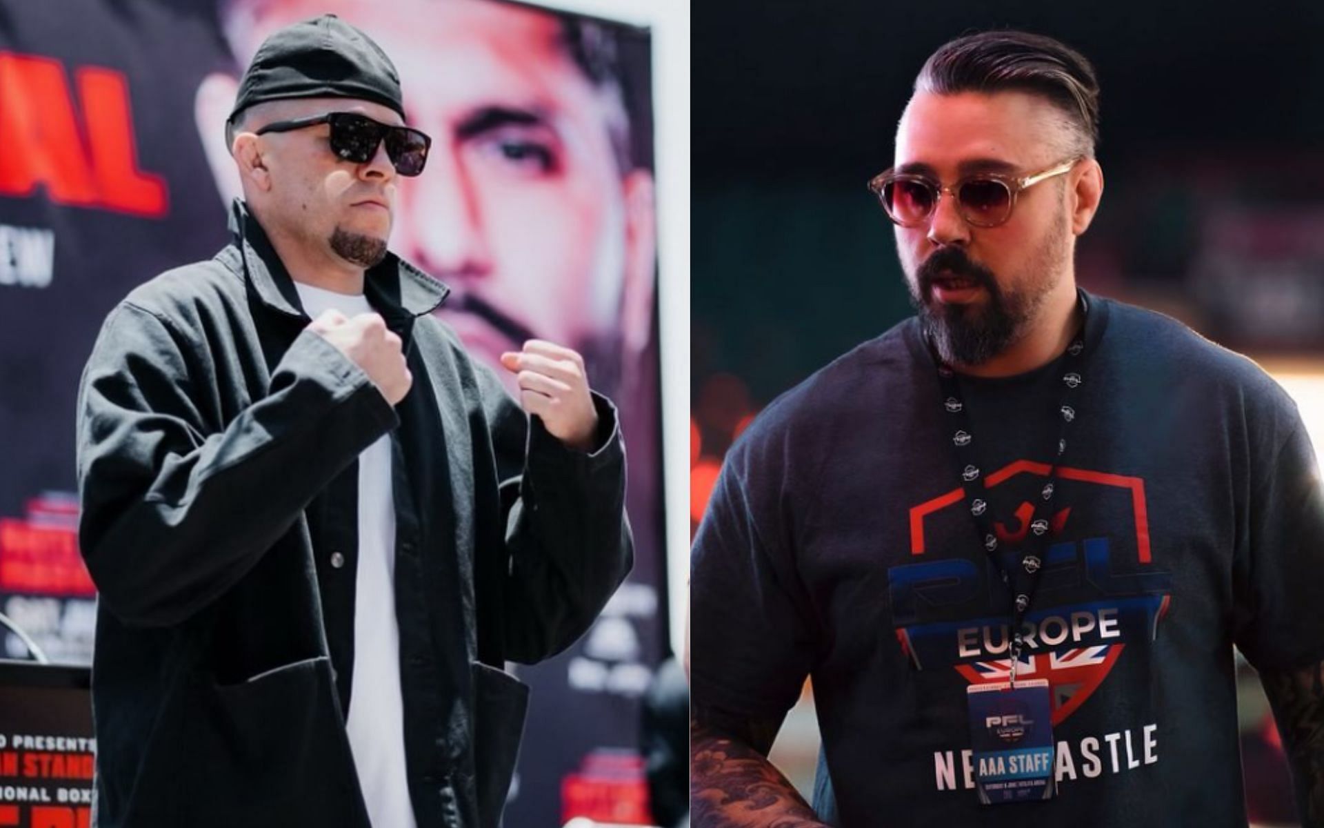 Dan Hardy (right) reacts to potential Nate Diaz (left) fight against Jake Paul in MMA [Images courtesy: @danhardymma and @natediaz209 on Instagram]