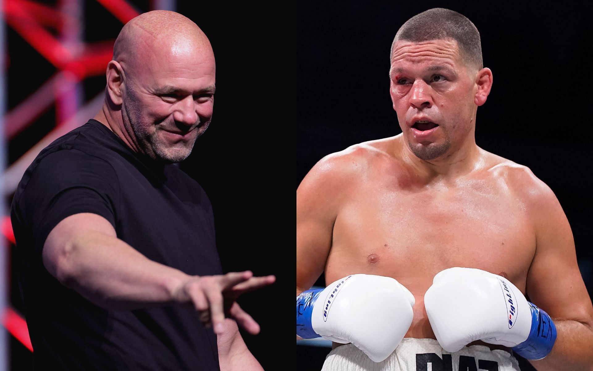 Dana White (left) is hailed as the greatest MMA promoter, whereas Nate Diaz (right) is beheld as one of the toughest fighters to ever compete in the sport [Images courtesy: Getty Images]