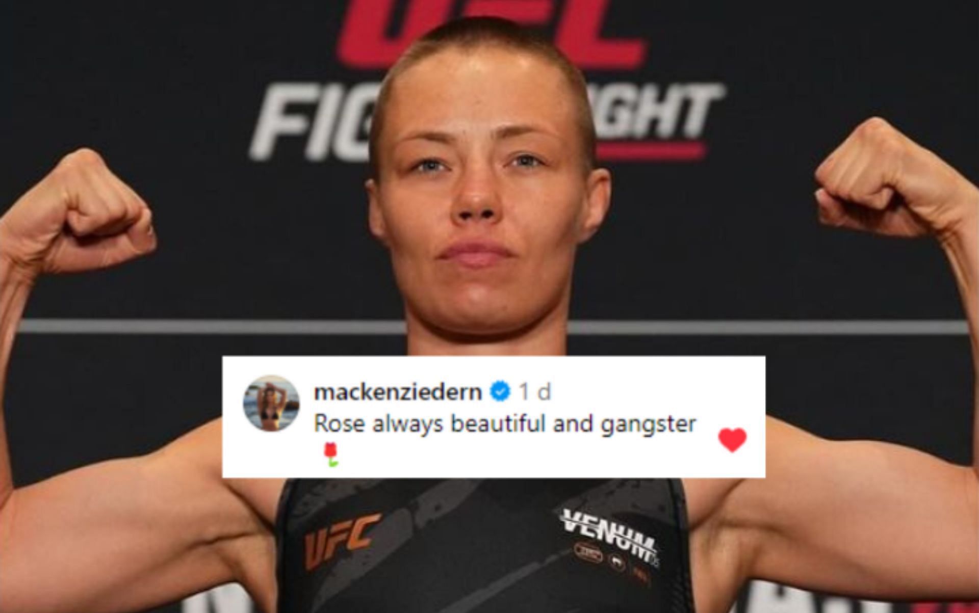 Mackenzie Dern reacts to Rose Namajunas