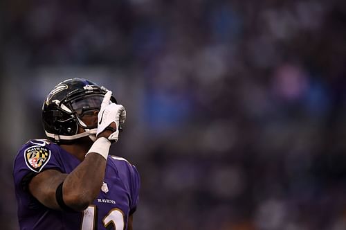 Jacoby Jones during San Diego Chargers vs. Baltimore Ravens (Getty)