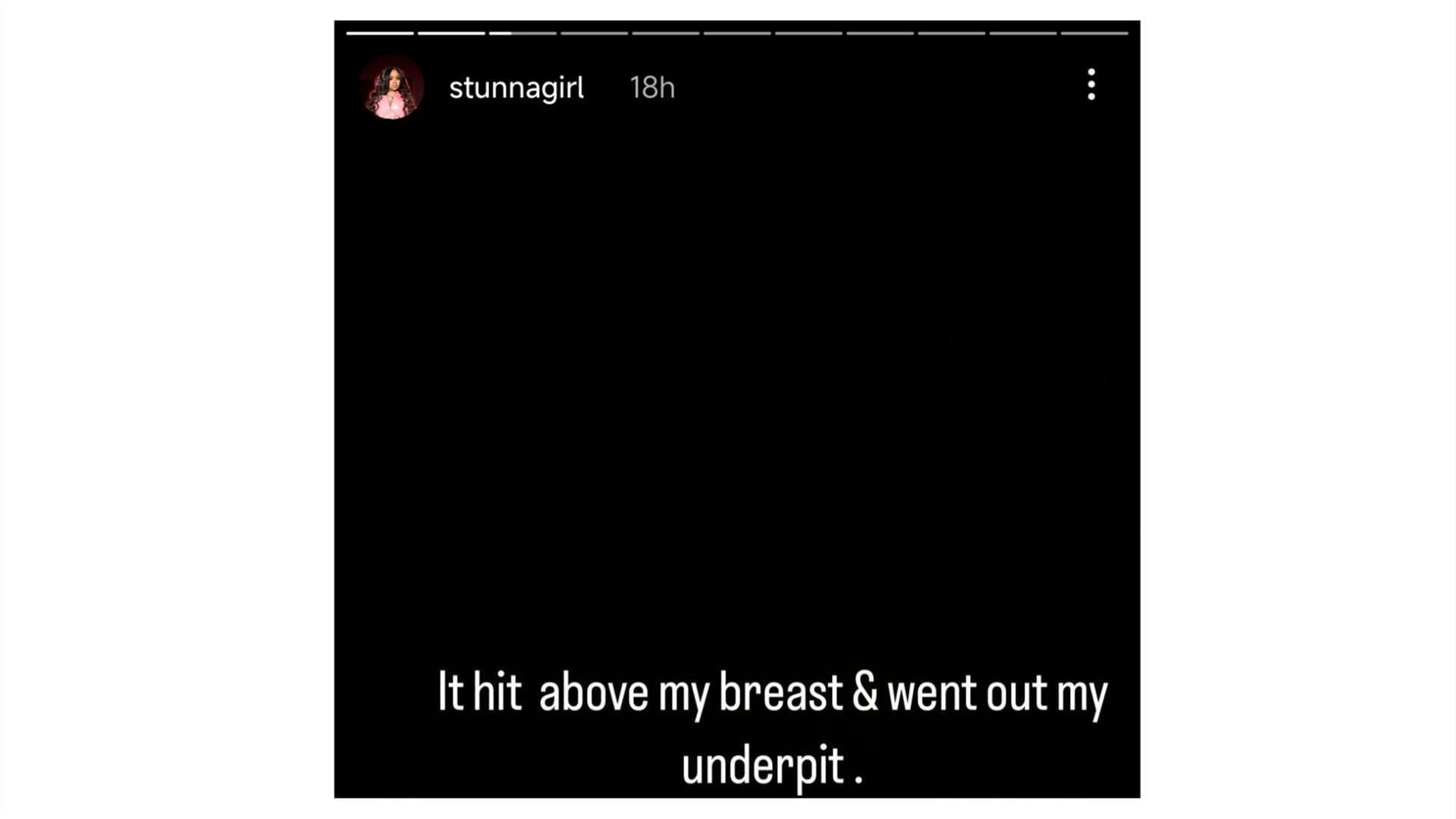 Stunna Girl posted stories on Instagram after the shooting. (Image via @stunnagirl/Instagram)