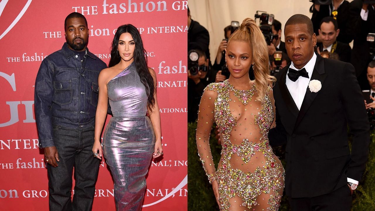 Kim Kardashian, Kanye West, Beyonc&eacute; and Jay-Z (image via Getty)