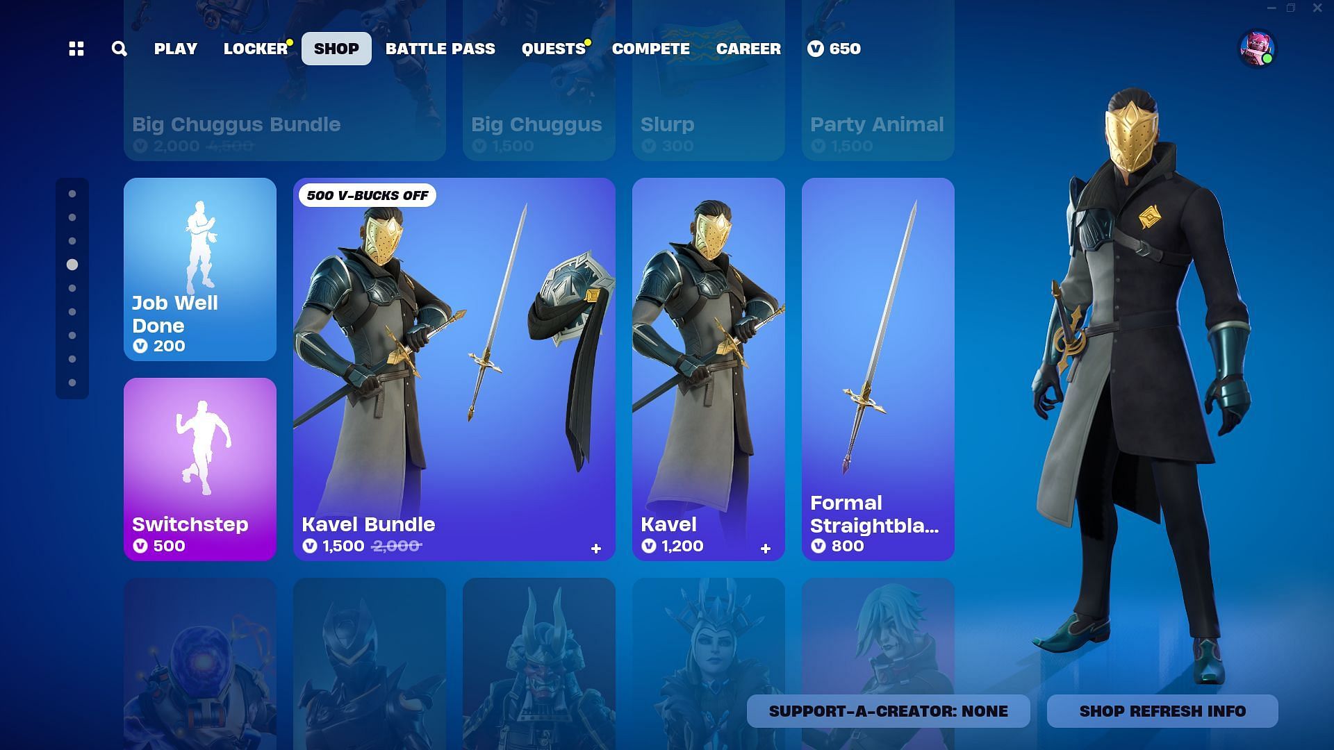 You can now purchase the Kavel skin from the Fortnite Item Shop (Image via Epic Games)