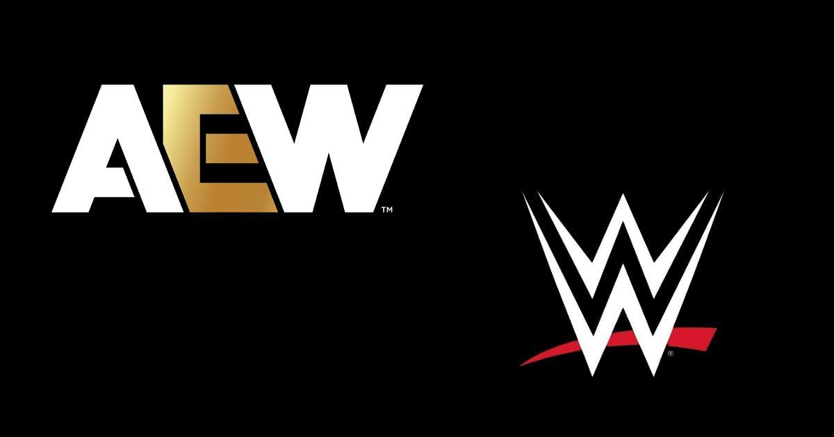 AEW l and WWE logo taken from their respective websites