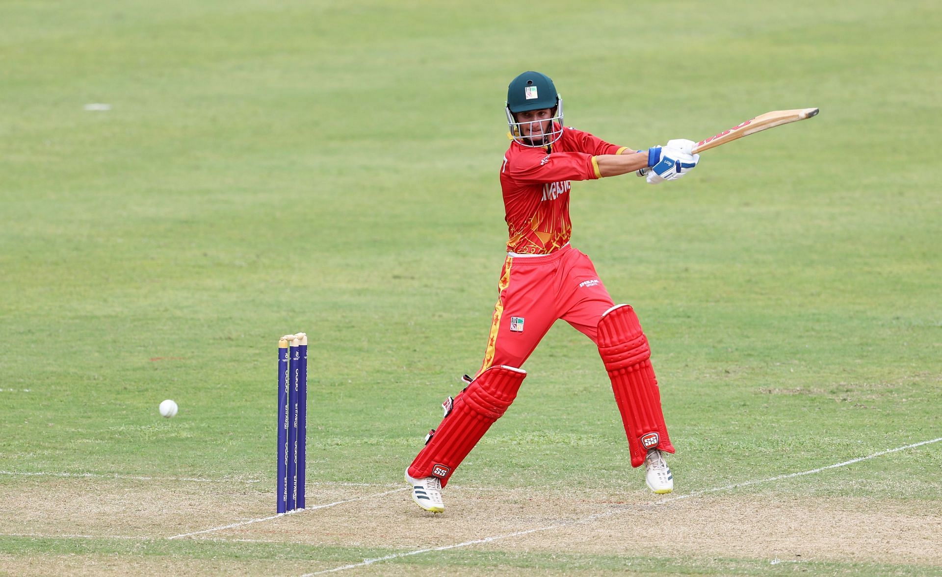 Brian Bennett of Zimbabwe in action (Credits: X / ICC)