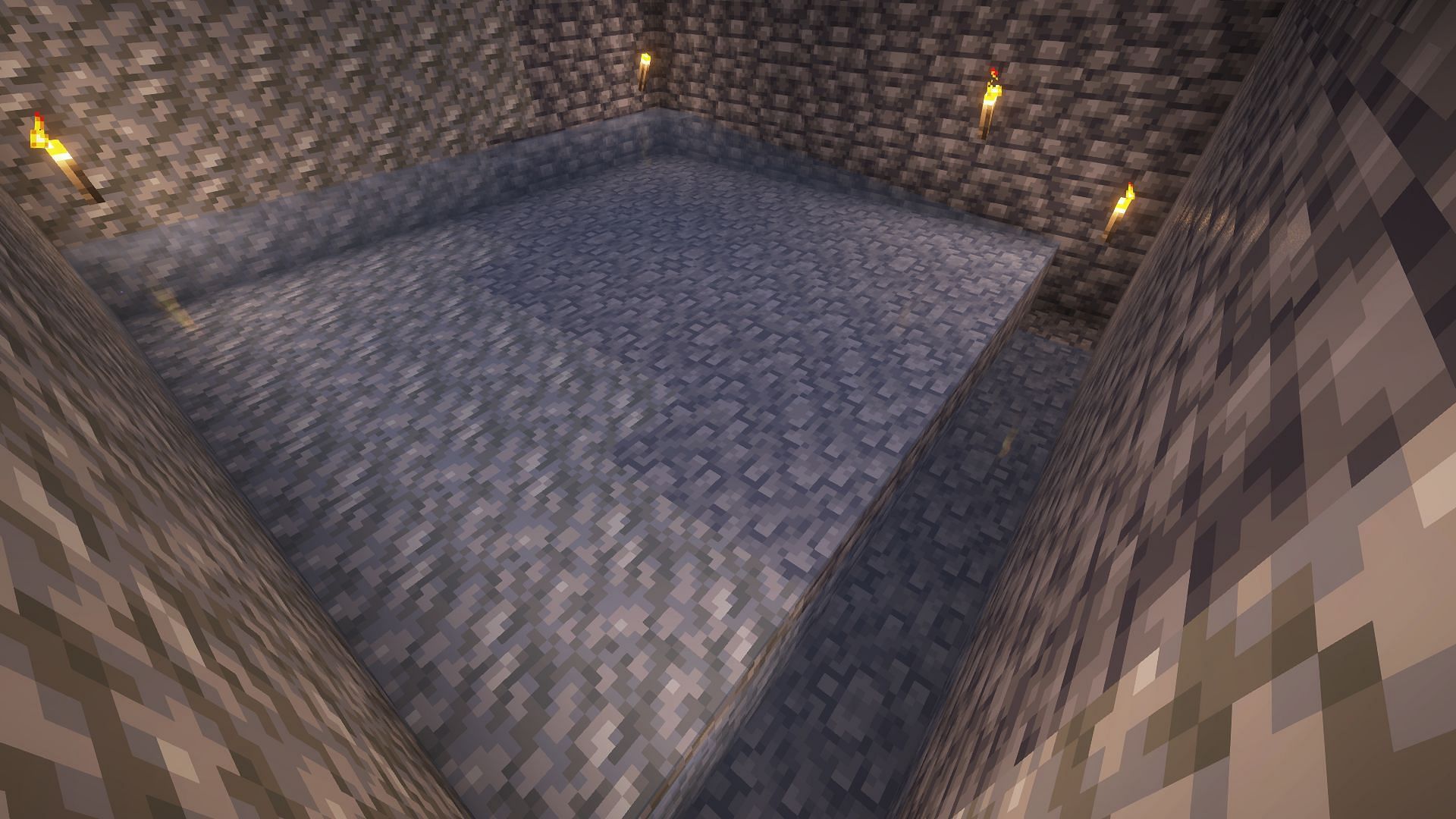 The water added into the farm (Image via Mojang)