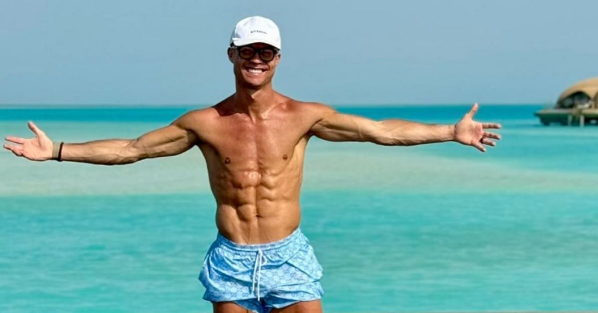 Cristiano Ronaldo on the beach