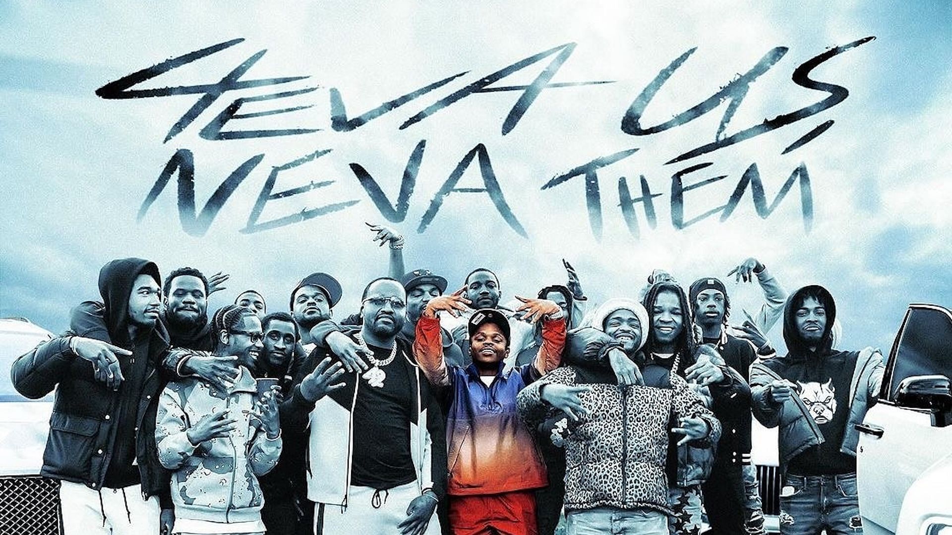 42 Dugg&#039;s official cover art for his debut studio album &#039;4eva Us Neva Them&#039; (Image via Instagram/@flexxlive)