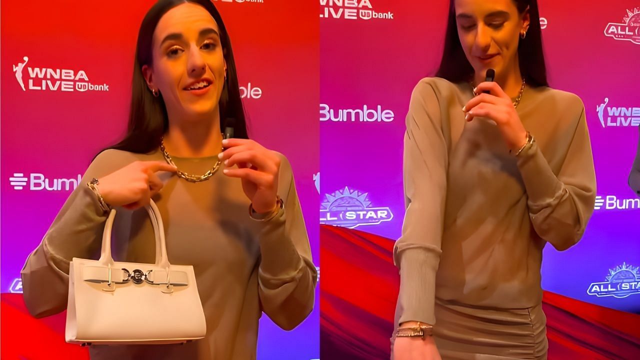 Caitlin Clark shines with $212,000 Tiffany &amp; Co. jewels at WNBA All-Star Orange carpet [Credit: WNBA IG handle]