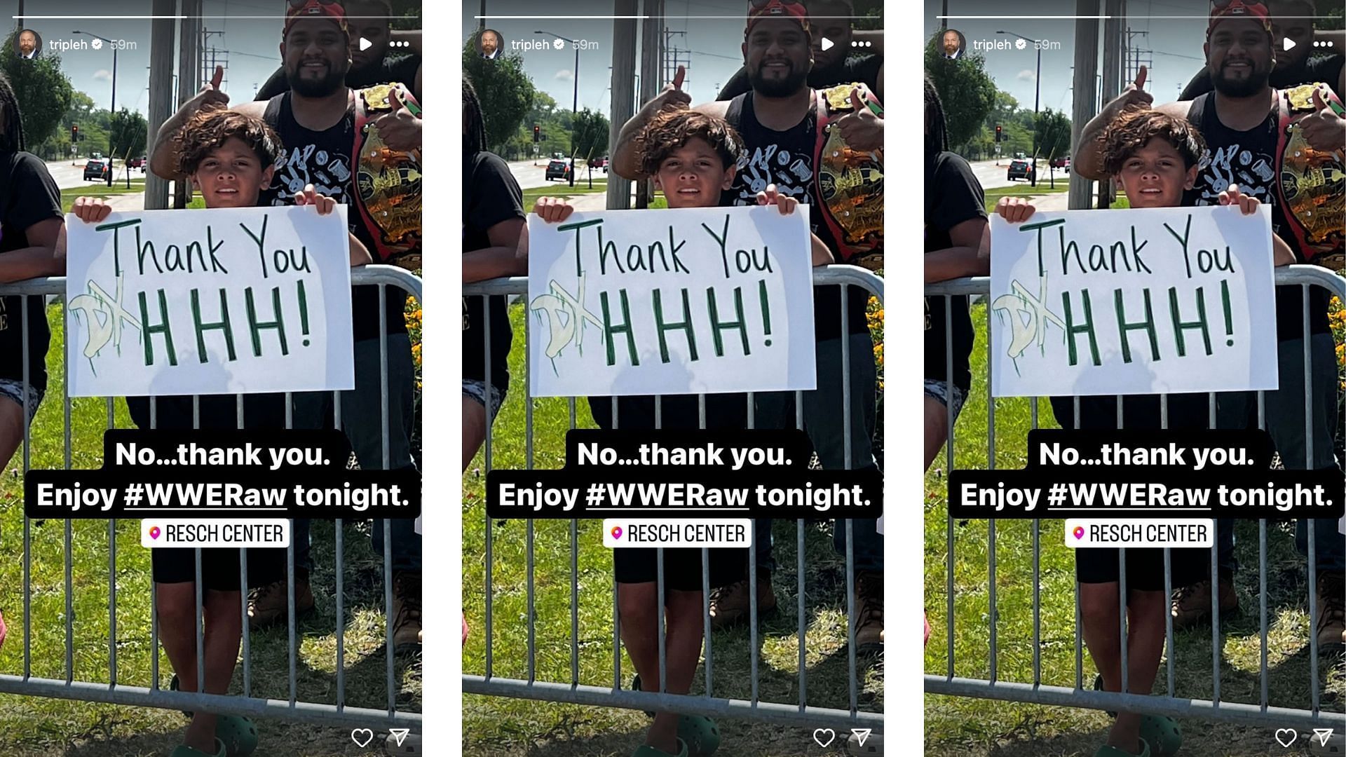 Triple H responds to fan on Instagram. [Screengrab of Hunter&#039;s Instagram story]