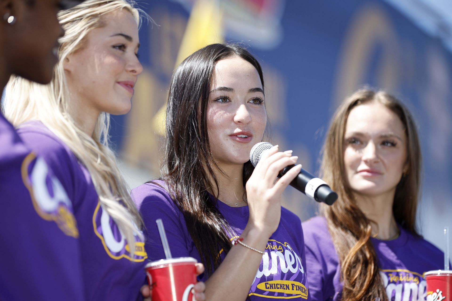 Aleah Finnegan celebrates victory at Raising Cane&#039;s in Baton Rouge, Louisiana. (Photo by Getty Images)