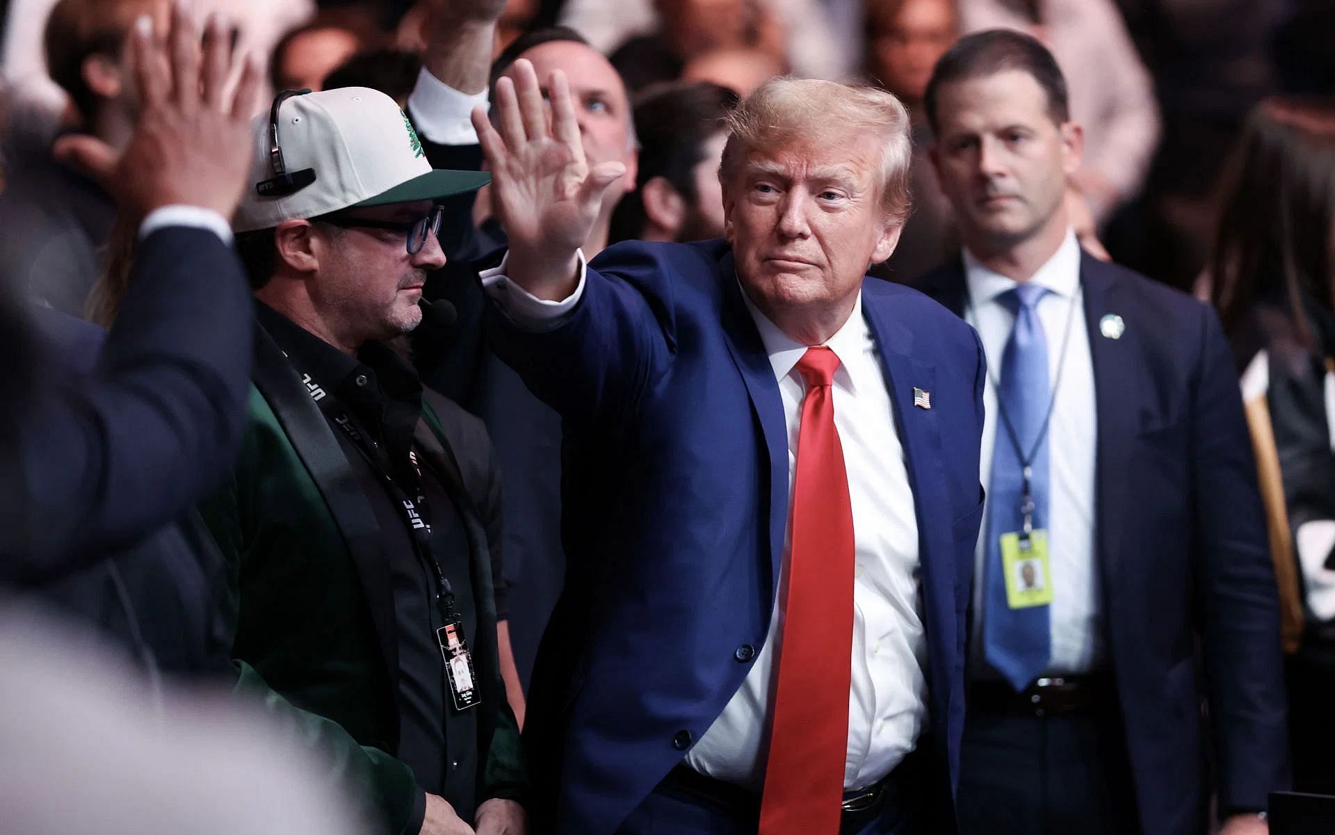 Donald Trump (center) was shot on July 13 in Butler, Pennsylvania. [Image courtesy: Getty]