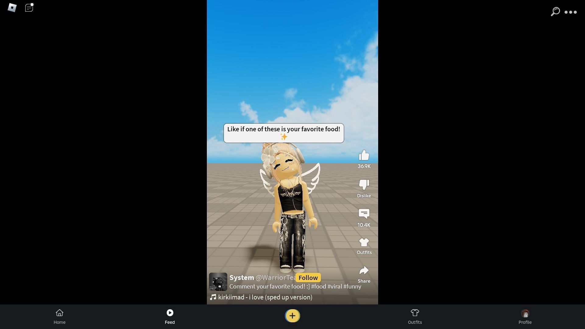 In-game video feed (Image via Roblox)