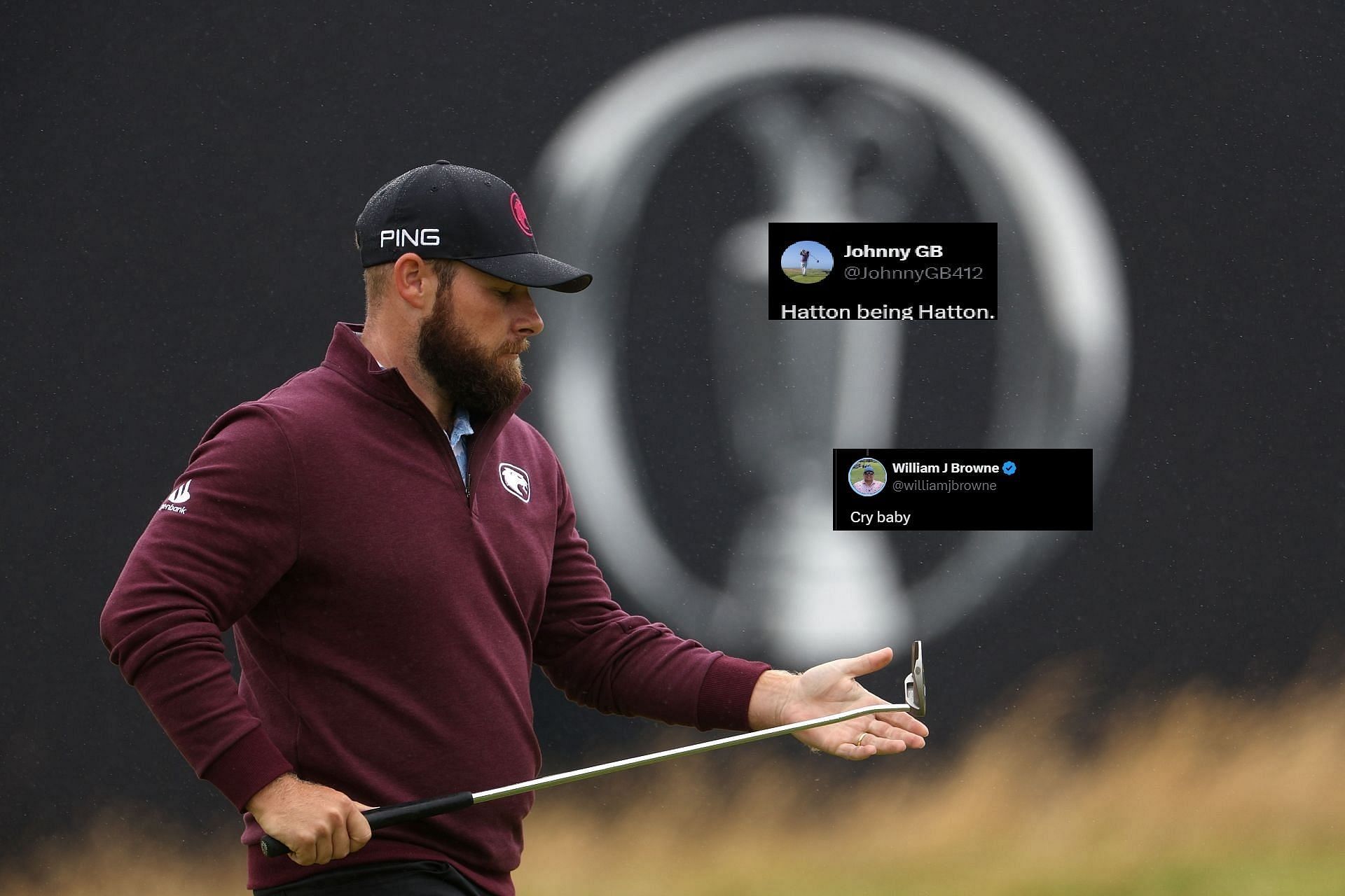 Tyrrell Hatton during the first round of the Open Championship