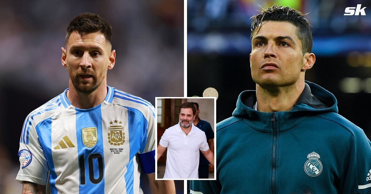 Rahul Gandhi picks between Lionel Messi and Cristiano Ronaldo - image source - IG