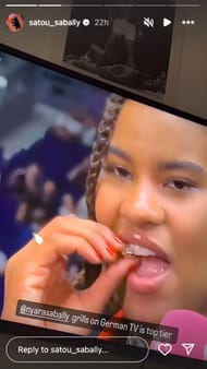 Satou Sabally's IG story hyping her sister