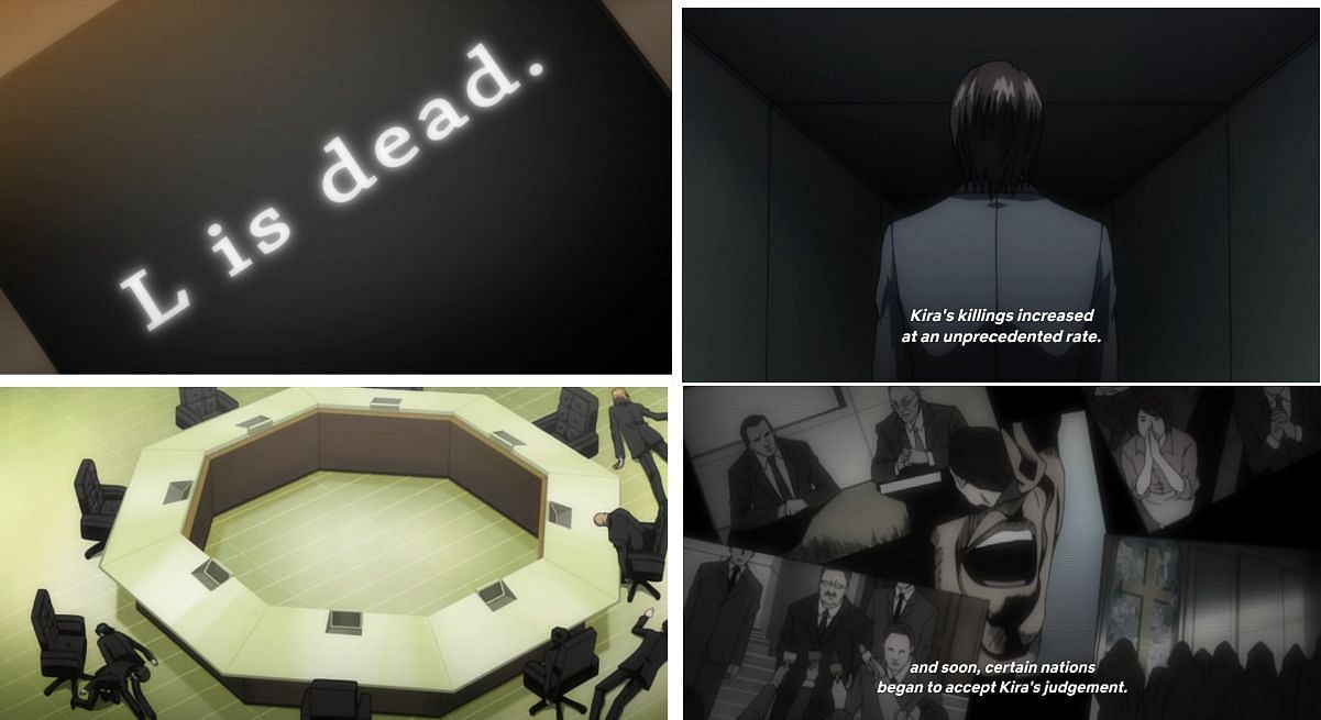 The aftereffects of L&rsquo;s death throughout this anime arc (Image via Studio Madhouse)