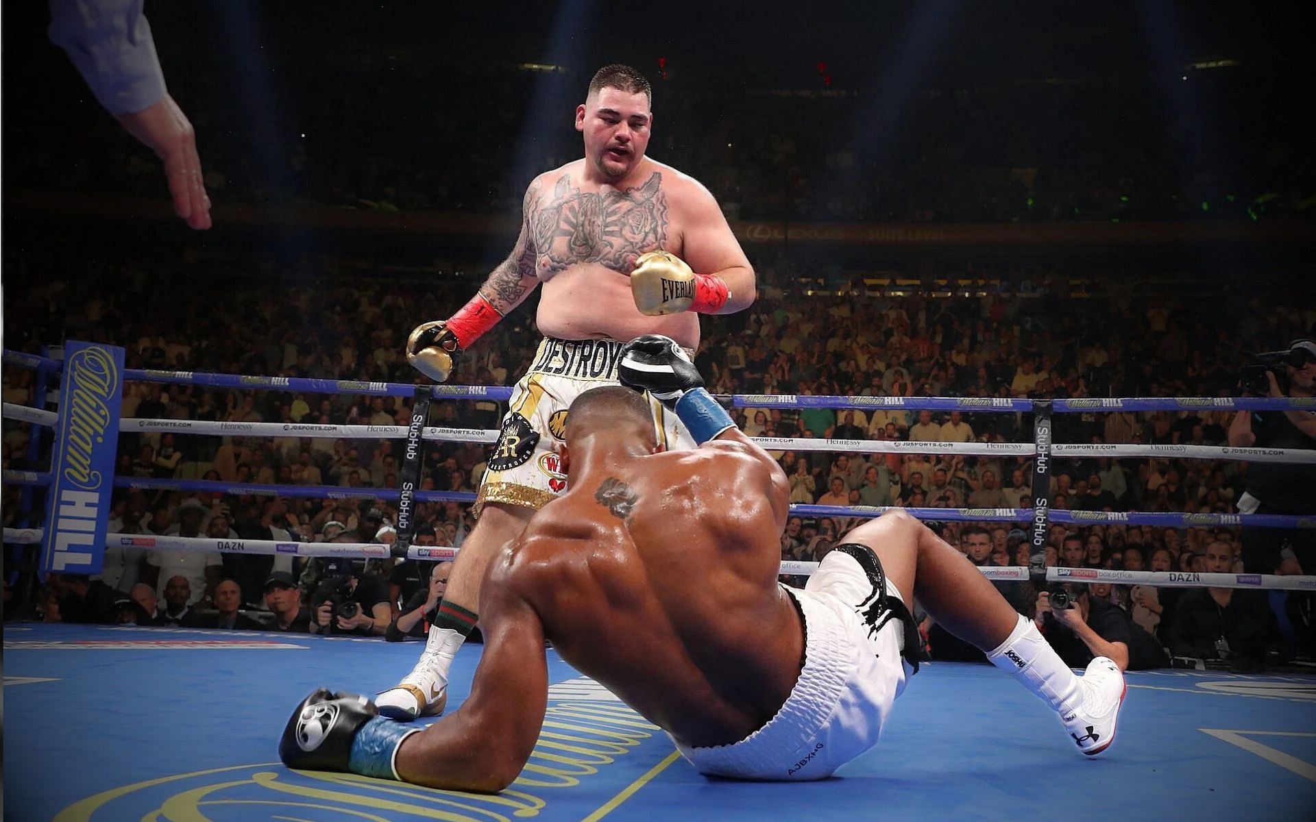 Andy Ruiz Jr. during his first showdown with Anthony Joshua. [Image courtesy: Getty Images]