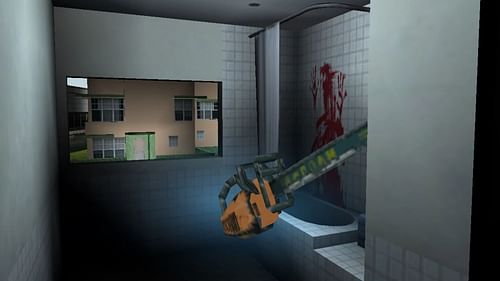 This creepy bathroom is a movie reference (Image via GTA Wiki || Rockstar Games)