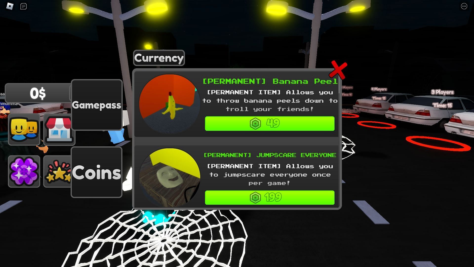 In-game shop (Image via Roblox)