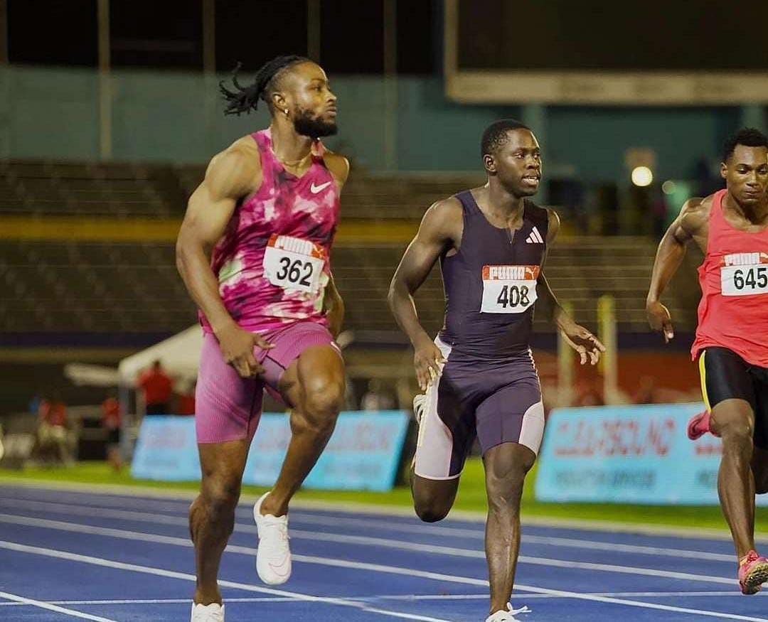 Kishane Thompson and Oblique Seville in action at Jamaican Olympic trials