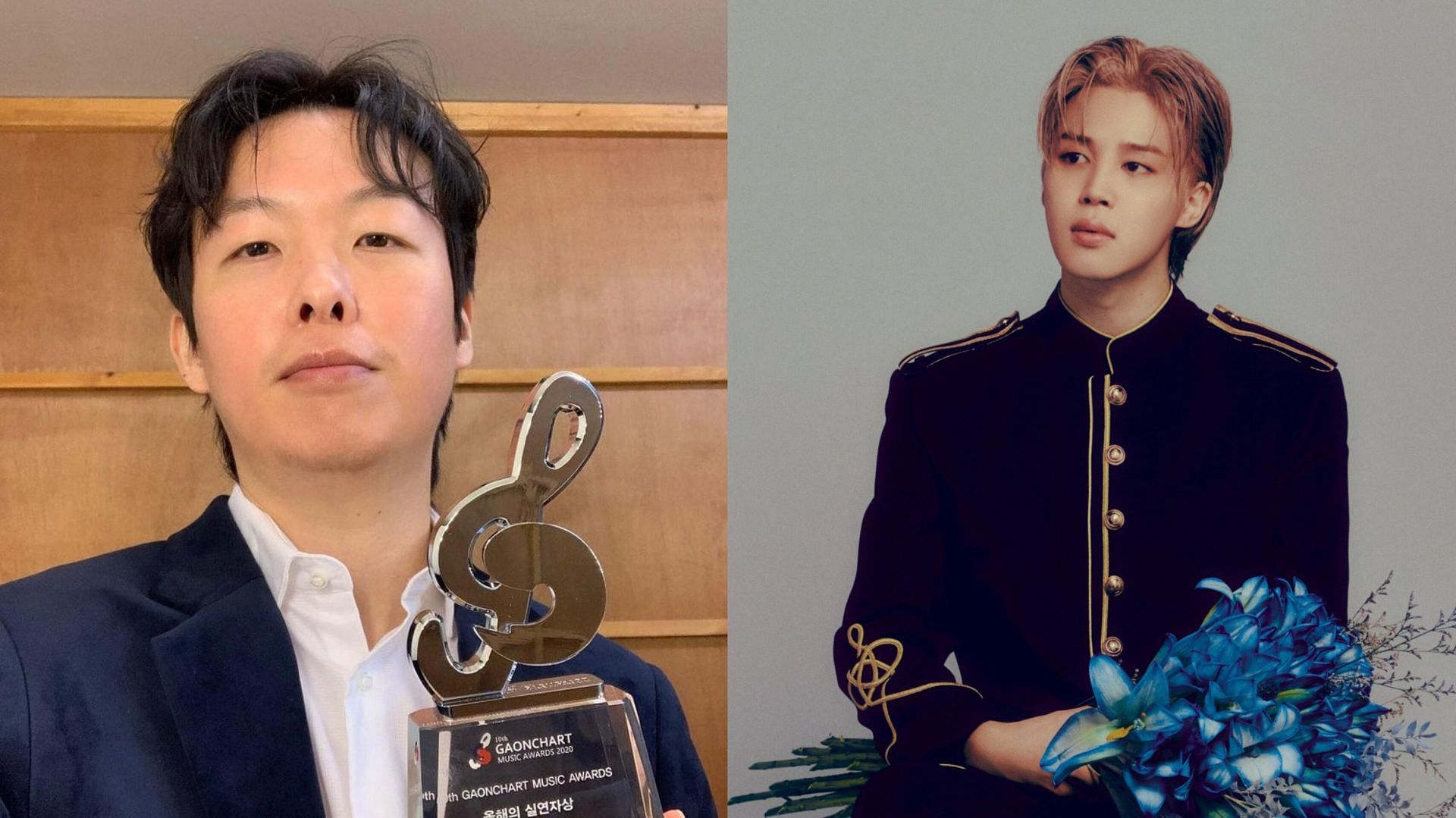 Guitarist Jung Jaepil praises BTS Jimin vocals (Image via @jp_young/Instagram and @bighitmusic/X)