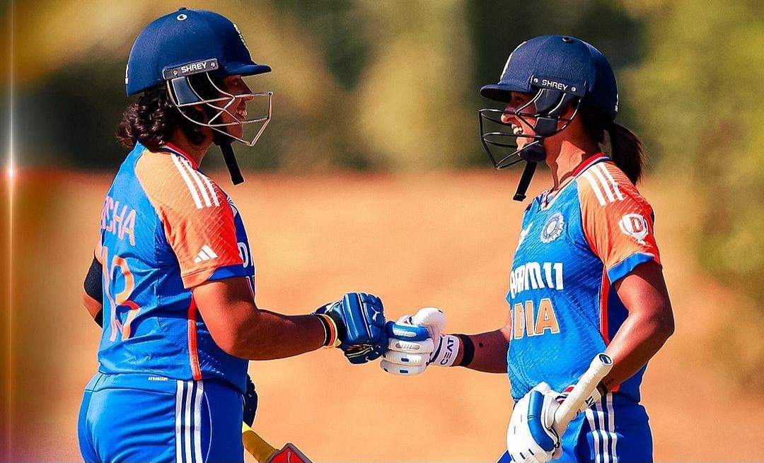 Harmanpreet Kaur and Richa Ghosh were on fire for India against the UAE (Image via Instagram/@indiancricketteam)