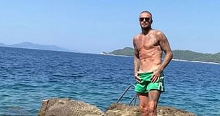 Football legend David Beckham’s summer physique goes viral as recent pictures from Sardinia vacation emerge