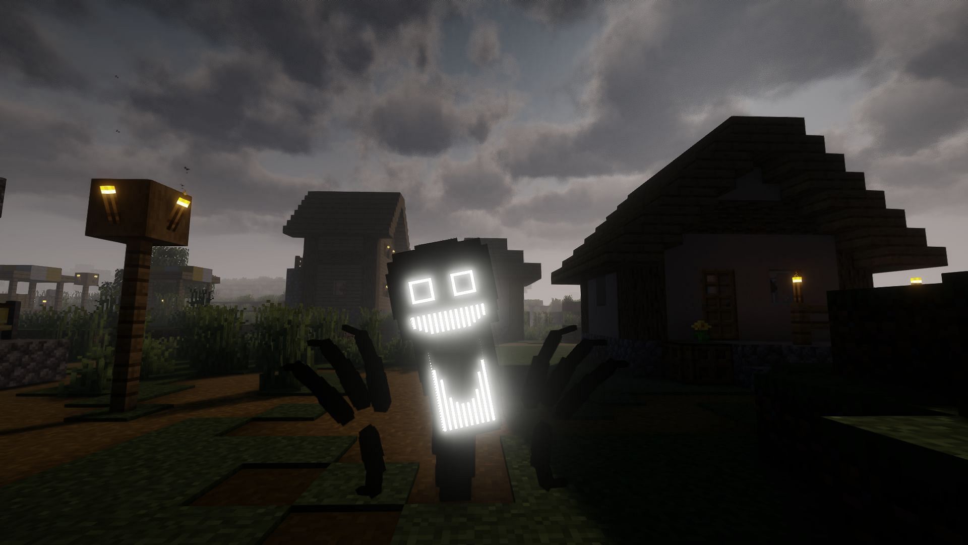 Night is even more dangerous than usual when using mods like Apollyon (Image via Mojang)