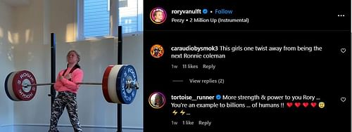 Comments on Rory's powerlifting Reels video