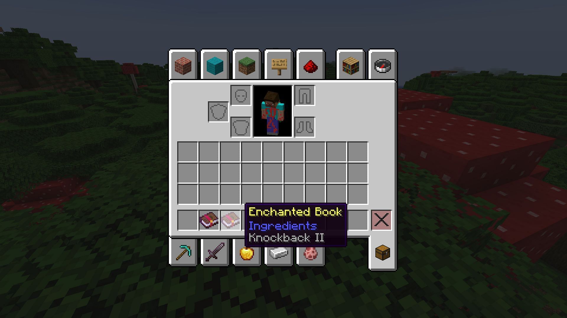 Knockback enchantment (Image via Mojang Studios)