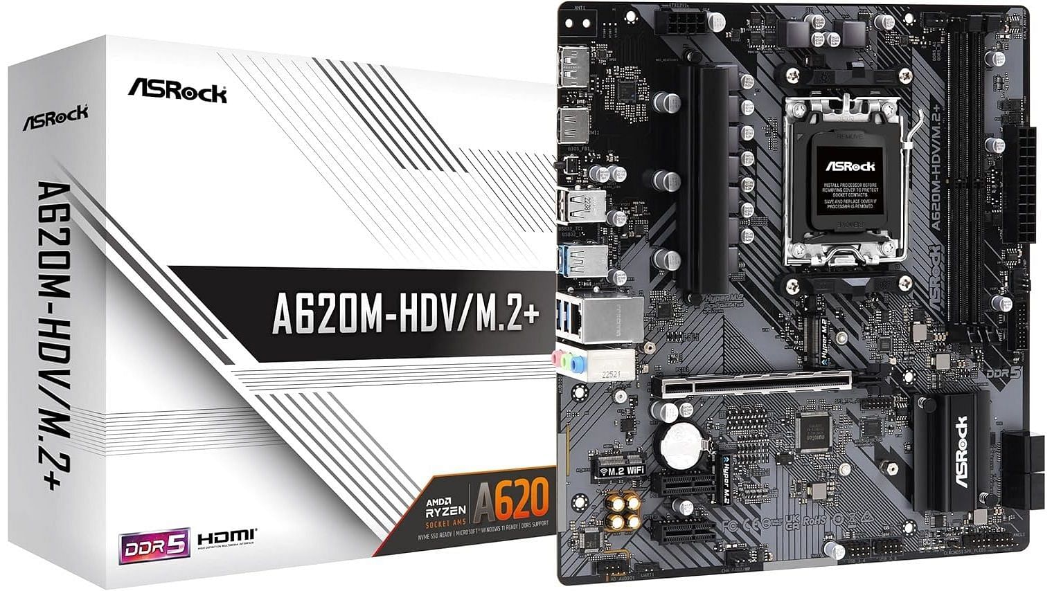 ASRock A620M-HDV/M.2+ (Image via ASRock)