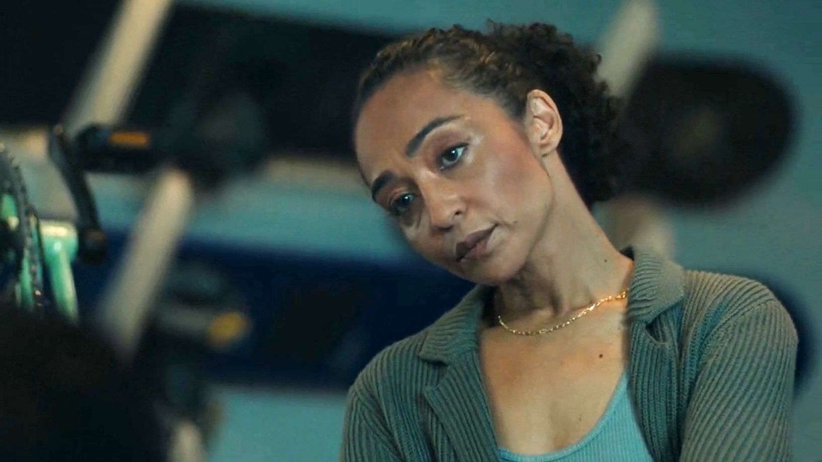 Ruth Negga as Barbara Sabich in a still from Presumed Innocent (via Apple TV+)