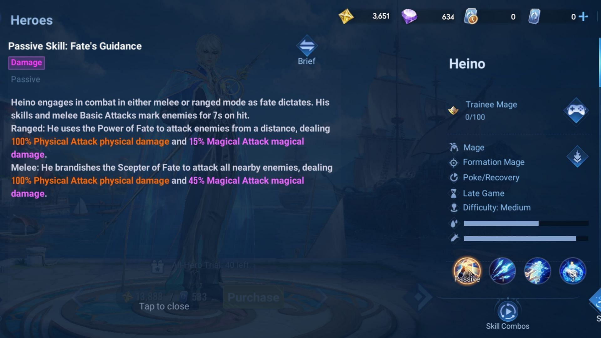 Heino&#039;s Passive effects. (Image via Level Infinite)