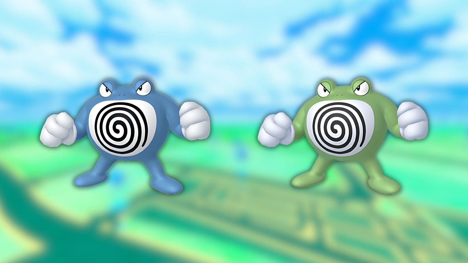 Poliwrath and its shiny variant (Image via The Pokemon Company)