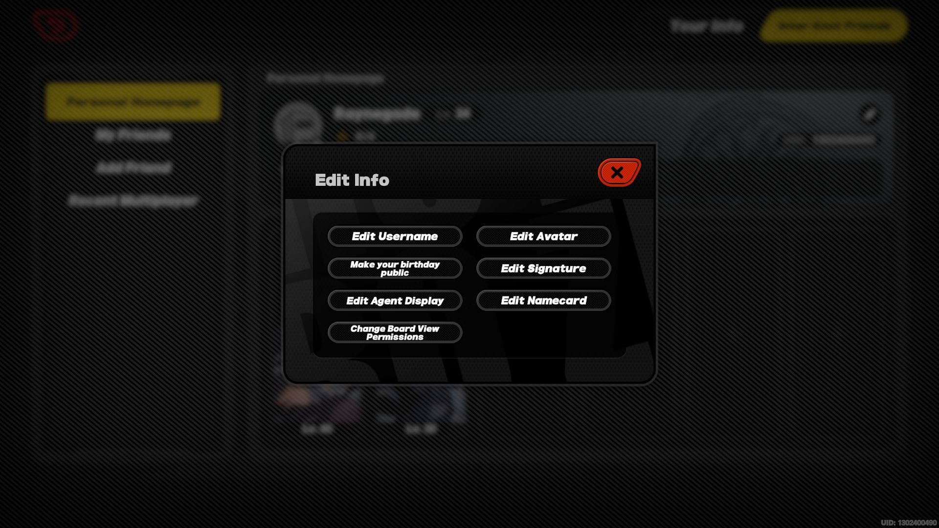 Equip a Namecard from the Personal Homepage (Image via HoYoverse)