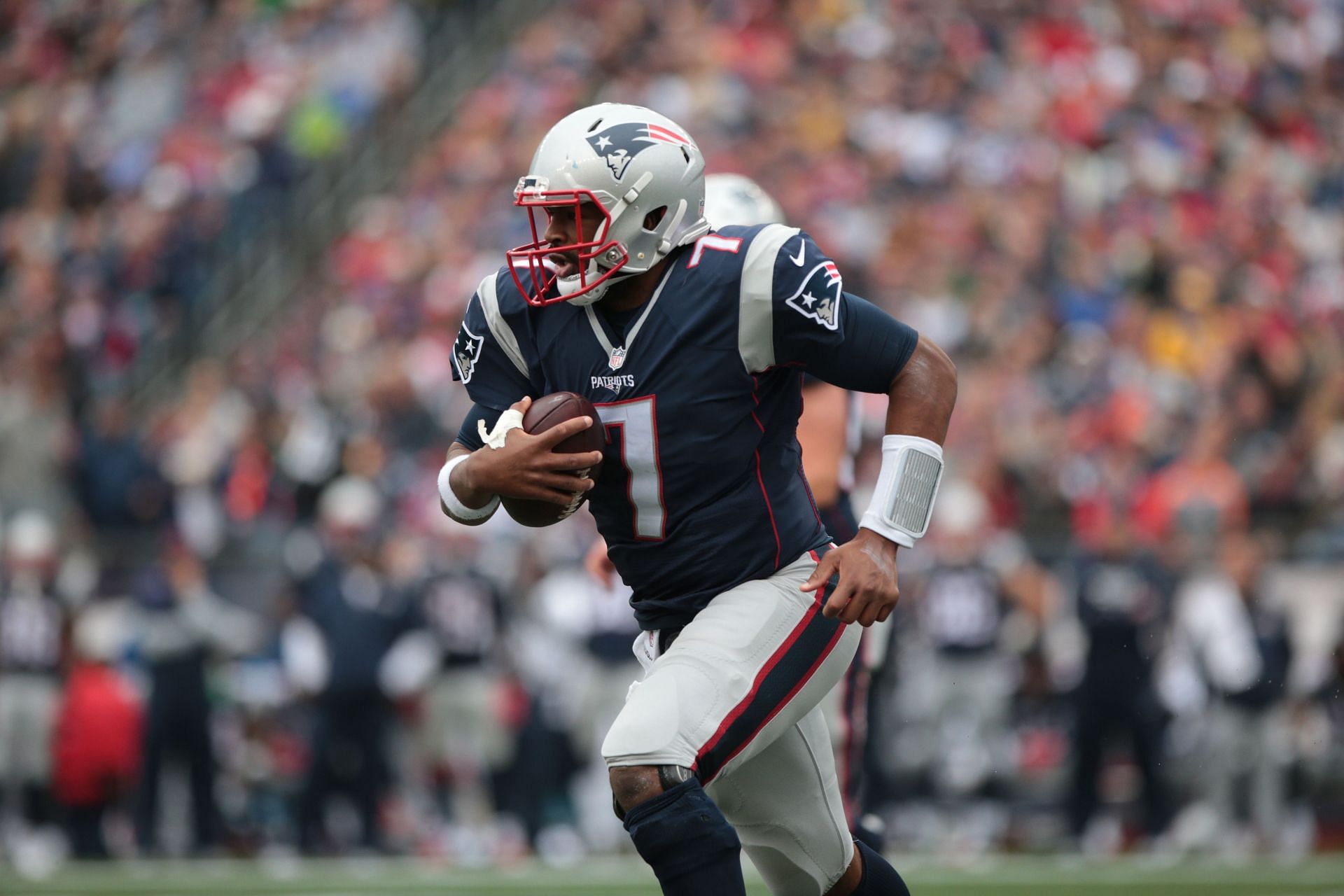 Jacoby Brissett during an OCT 02 game against the Bills