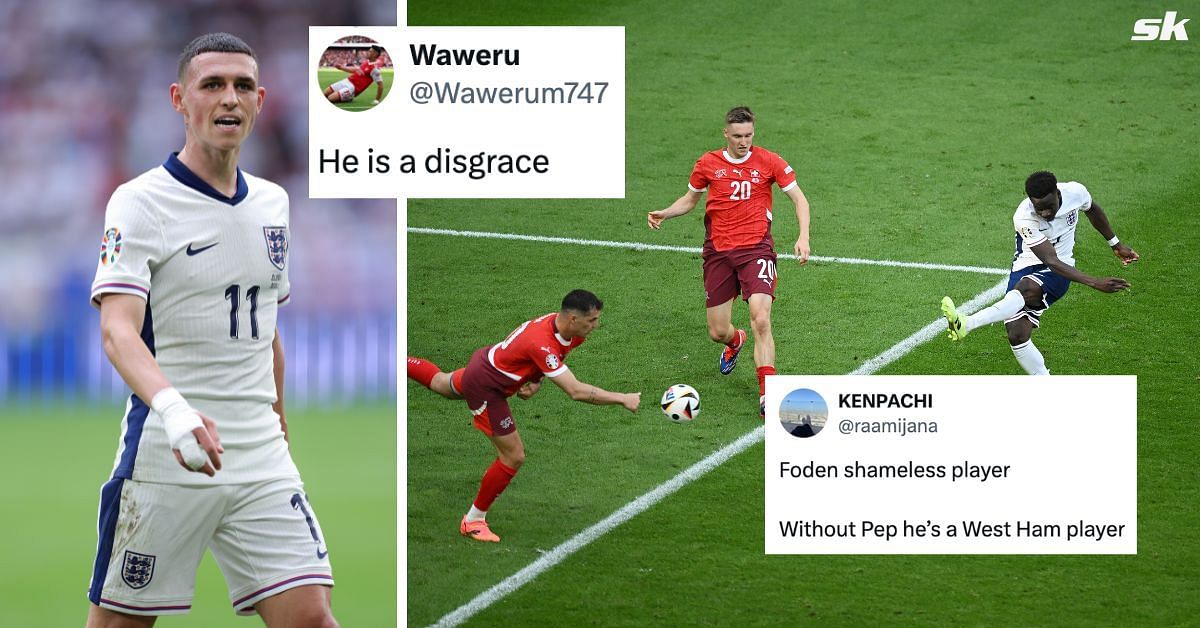 Fans slammed Phil Foden on social media 