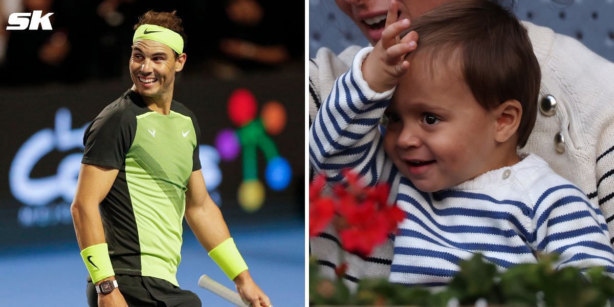 Rafael Nadal gives baby son adorable piggyback ride during Greece ...