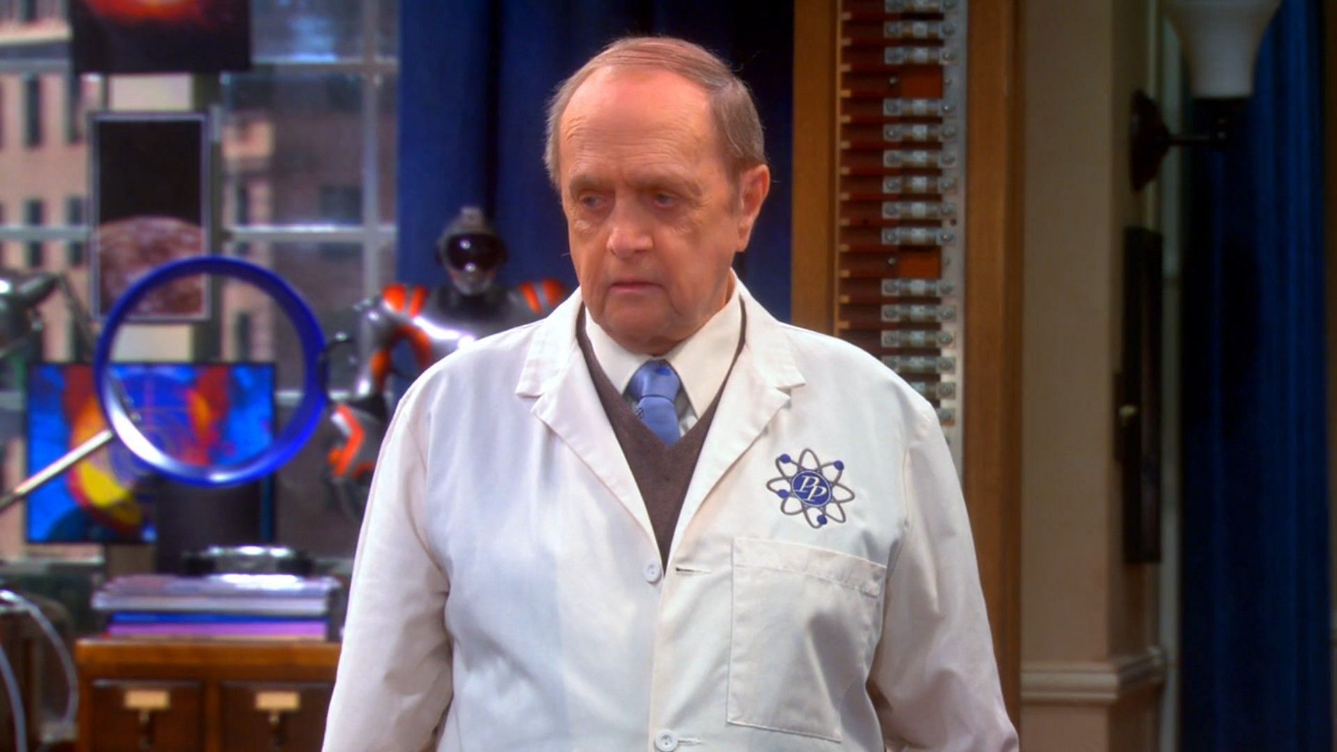 Bob Newhart in one of his roles as Professor Proton on The Big Bang Theory